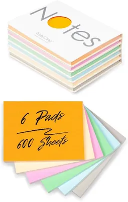 Produktbild von Sticky Notes 7,5 cm x 10 cm, bunte Haftnotizen, wiederverwendbar, für Notizen und Organisation