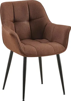 Produktbild von Esszimmerstuhl GUNIM - Stoff Braun 65x58x85 cm | Essstühle Esszimmerstühle Küchenstühle Wohnzimmerstühle