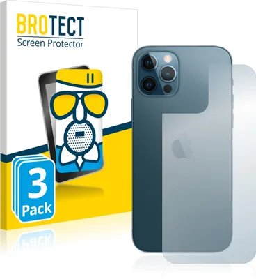 Produktbild von 3x BROTECT Entspiegelungs Schutzglas für Apple iPhone 12 Pro (Rückseite) Schutzfolie Panzer Folie Glas Display Schutz matt