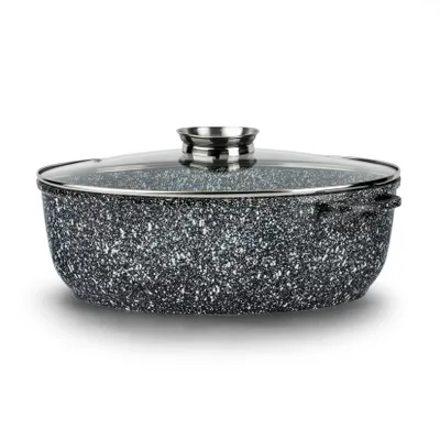 Obrázek produktu pro KONIGHOFFER Indukční kastrol BRÄTER z litého hliníku se skleněnou poklicí 26,5x39,3 cm 8 l