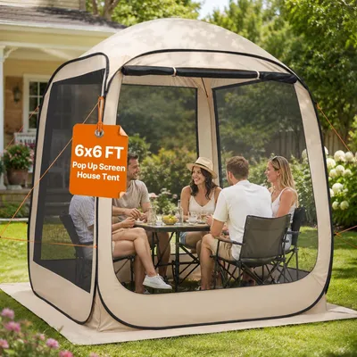 Immagine prodotto di Tenda pop-up per 4-6 persone, con pareti a rete e borsa per il trasporto