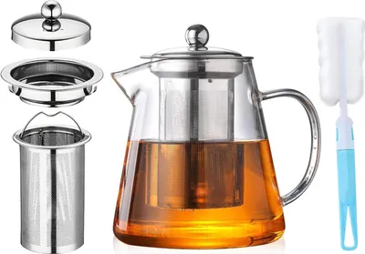Obrázek produktu pro YISPIRIN konvička z borosilikátového skla s nerezovým infuzorem 950ML