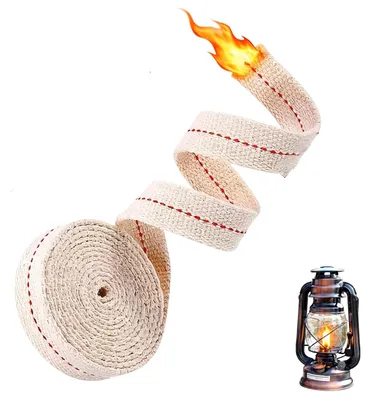 Image de Mèche pour lampe à huile - En coton - Pour lampes à huile - Largeur : 25 mm