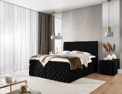 Produktbild von YOURHOUSE24 Boxspringbett Castel (Bonell-Matratze und Topperr), mit zwei Bettkästen (Farbe: Ikoo 22, Größe: 180x200 cm)
