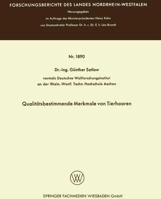Obrázek produktu pro Qualitätsbestimmende Merkmale von Tierhaaren