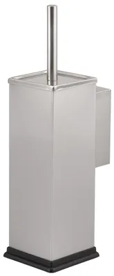Immagine prodotto di set WC bremermann incl. supporto a parete, portaspazzolino WC, portaspazzolino WC, quadrato, acciaio inox
