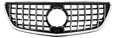 Produktbild von Kühlergrill Gitter für Mercedes Vito W447 2020+ GTR Panamericana Look Schwarz Chrom.
