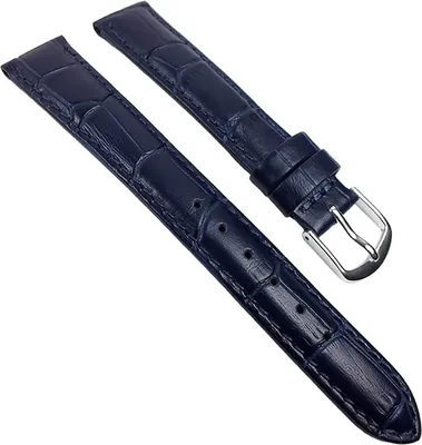 Produktbild von XL Ersatzband Uhrenarmband Kalbsleder Band Blau 22143S, Anstoß:14 mm