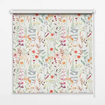 Produktbild von Seitenzug-Rollo Fensterrollo Jalousie - Thermo-Rollo Verdunkelungsrollo - 120x240 cm - Bunte Blumen