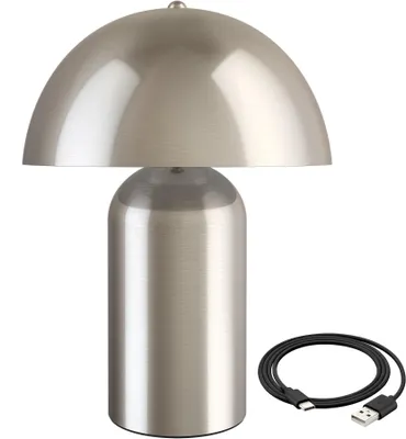 Produktbild von tectake® Akku-Tischlampe Kade Retro-Pilzdesign im 70er-Jahre-Stil, indirektes Licht 25 x 34 cm