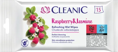 Zdjęcie produktu dla 040439 HH Chusteczki odświeżające Cleanic Malina 15 szt.