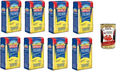 Produktbild von 8x DIVELLA INSTANT POLENTA MEHL GR.500 + Italian Gourmet polpa 400g