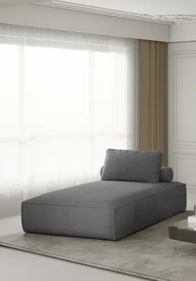 Produktbild von Chaiselongue Sezlong Liege CELES in Stoff Scala Aschgrau