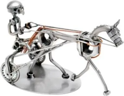 Produktbild von Metallfigur Trabrennwagen – Handgefertigte Kunst aus Stahl & Kupfer