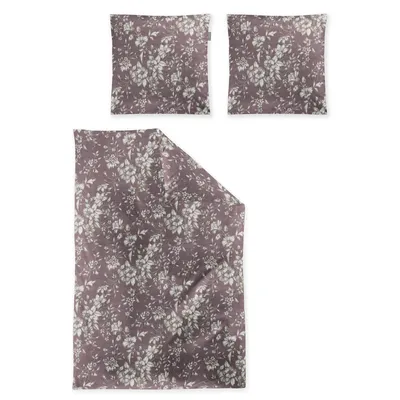 Produktbild von Irisette Flausch-Baumwolle Bettwäsche-Garnitur Zobel-HK 8558  Farbe mauve  135x200+80x80cm