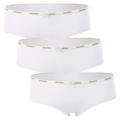 Produktbild von Celodoro Damen Panties Lady (3er Pack) Hipster Panty mit dezentem Webgummi - Weiss S