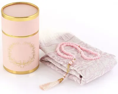 Geschenkbox mit Gebetsteppich & Tesbih, rosa