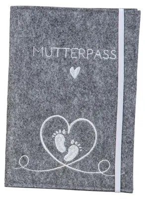 Produktbild von Mel-O-Design 1191 Mutterpasshülle Filz mit Fächern grau