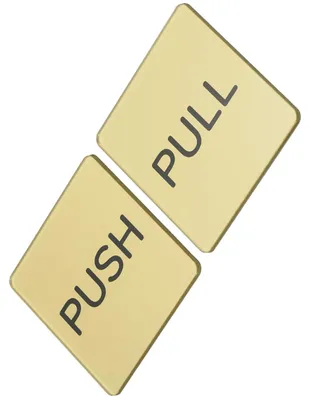 Acryl-Türschilder, 4 Stück, quadratisch, goldfarben, selbstklebend