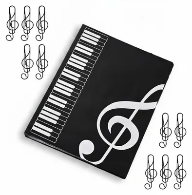 Imagen del producto de InAndOutdoorMatch - Portafolio musical - Formato A4 - Impermeable - Diseño de piano, Imagen generada por IA