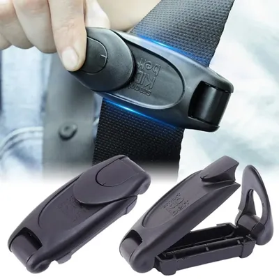 Produktbild von Komfortabler Sicherheitsgurt Versteller 2 Stück Set (Schwarz) – Universelle Auto Gurtregler & Gurtclips für Erwachsene & Kinder – Ergonomischer Gurtoptimierer & Nackenschutz gegen Einschneiden – Rutschfester Gurteinsteller (One Size)