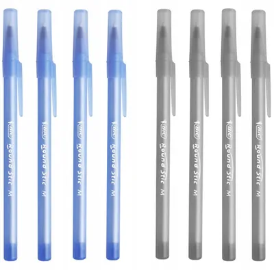 Produktbild von BIC Round Stic Classic Kugelschreiber Set 8 Stück Blau Schwarz