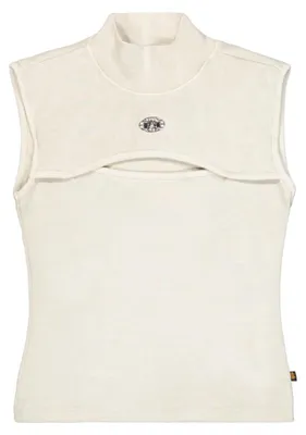Image de Débardeur Alpha Industries pour femmes, modèle World Cut Out, couleur Stone, taille M