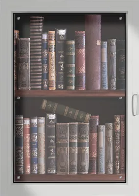 Produktbild von Wallario Lichtschutzbild, Dekorativer Sichtschutz Sonnenschutz 76 x 115 cm mit Motiv: Bücherregal mit alten Büchern - Verdunklung ohne Bohren