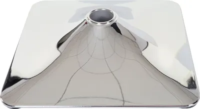 Produktbild von Fußteller Fußplatte Fuß für Barhocker Barstuhl Drehstuhl Esszimmerstuhl, rechteckig chrom Ø 37,5cm