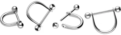 Produktbild von Brustwarzenpiercing, Zungenpiercing, Intim-Piercing Chirurgenstahl Nippelpiercing Brustbügel