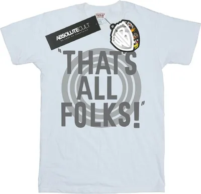 Obrázek produktu pro Looney Tunes - pánské tričko "That's All Folks" BI50203 (L) (Bílá)