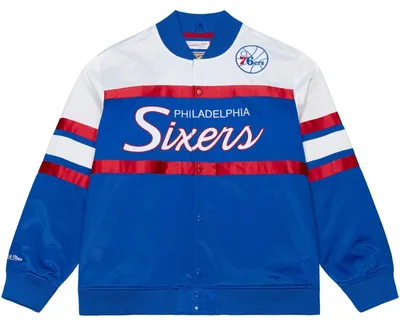 Produktbild von M&N Midweight Satin Varsity Jacke - Philadelphia 76ers - L