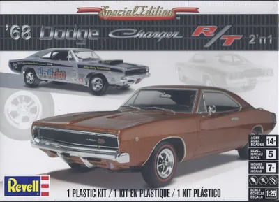 Obrázok produktu pre Dodge Charger R/T 1968 2 v 1 plastový model auta 1:25 Revell
