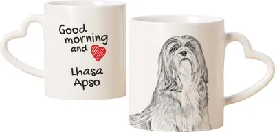 Image de Lhasa Apso, Lhasa Terrier, chien lion - Tasse avec chien, adorable tasse avec anse en forme de cœur, cadeau universel de la marque Art-Dog
