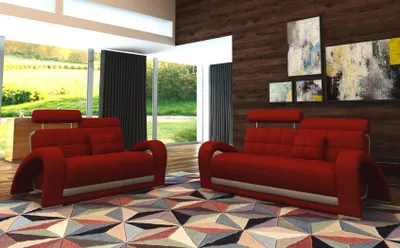 Zdjęcie produktu dla Skórzana kanapa do salonu 3+2 osobowa nowoczesna sofa 2232 zestaw wypoczynkowy