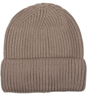 Produktbild von styleBREAKER Damen Beanie Mütze Feinstrick mit breiter Krempe | Elegante Wintermütze Rippstrick | Weicher Wollmix für Herbst & Winter | Warme Strickmütze One Size