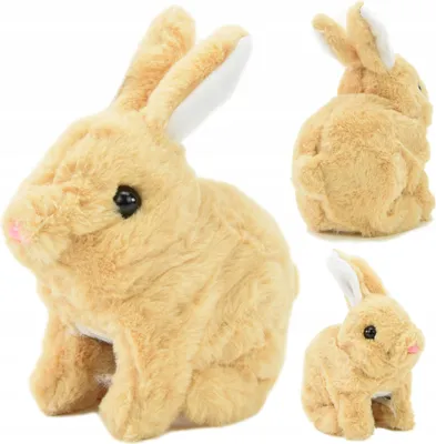 Immagine prodotto di Lolex | Coniglietto interattivo di peluche - Marrone - 2 batterie Aa - Peluche - Coniglietto giocattolo