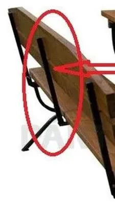 Produktbild von Mittlere Lehnenhalterung für Bierzeltgarnitur DE LUX – Ersatz-Lehnenhalterung für Bierbank