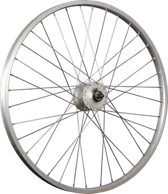 Produktbild von 24 Zoll Vorderrad Büchel Aluminiumfelge Shimano Nabendynamo DH-C3000-3N - silber