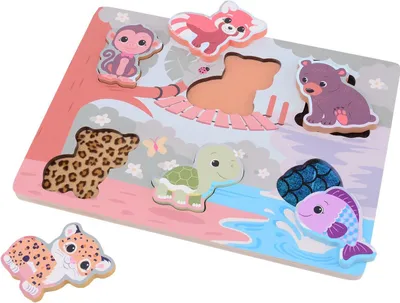 Immagine prodotto di Puzzle sensoriale di animali La famiglia Wildies / Joueco