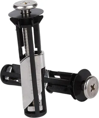 Produktbild von Universelles 2-teiliges WC-Sitzschrauben-Ersatzset, robuste WC-Sitzscharnierbolzen aus Edelstahl mit zwei Größen von Metallscheiben.