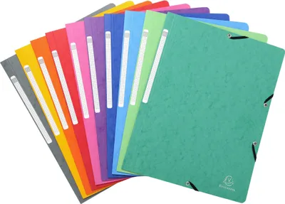 Image de Exacompta 50x Chemise à élastique sans rabat 400gm2 A4 Couleurs assorties 5510E