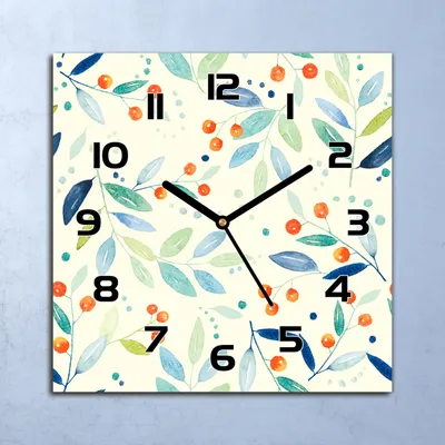 Produktbild von Wanduhr Echt-Glas-Küchenuhr Bergasche für Quarz Lautlos 30x30 Deko Bilder