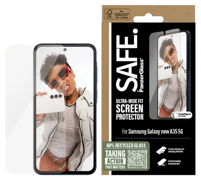 Image de Verre trempé Safe By Panzerglass Ultra-Wide Fit pour Samsung Galaxy A36 5G - Clair