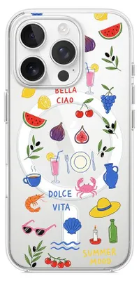 Produktbild von Hartschalenhülle für das iPhone 14 Pro Max, kompatibel mit MagSafe, transparent, Sommeraromen