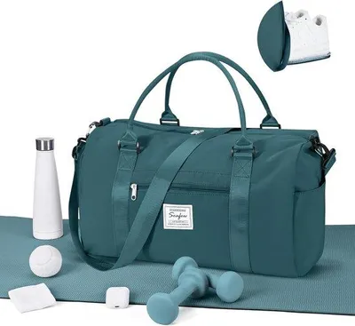 Produktbild von Famanu Sporttas mit Schuhfach - Wasserfeste Reisetasche für Fitness und Sport