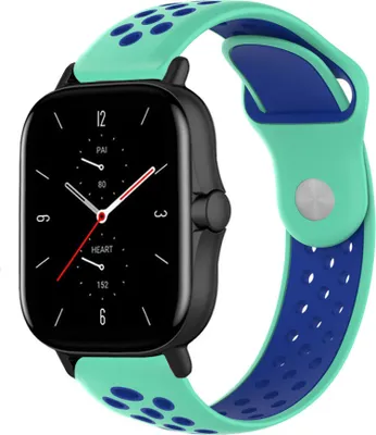 Produktbild von Strap-it Amazfit GTS 2 Sportarmband (Aqua/Blau)