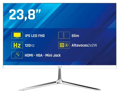 Imagen del producto de iggual ML24SW, 60,5 cm (23,8"), 1920 x 1080 píxeles, Full HD, LED, 1 ms, Blanco