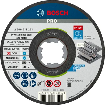 Productafbeelding van Bosch 2608619266 Bosch X-LOCK Trennsch.Dose10x115 1mm Std Inox