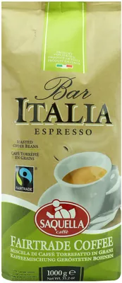 Produktbild von Saquella Bar Italia Espresso ganze Bohnen 1kg